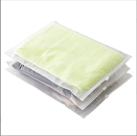 Thickened transparent frosted zipper bag Clothing clothing bag Socks underwear underwear bag wholesale