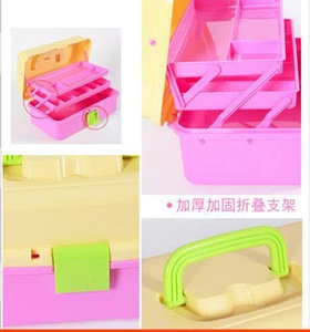 Three Layer Plastic First Aid Box for Home Use