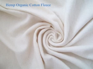 THX Eco-friendly Natural fiber fabric hemp organic cotton Fleece for baby products
