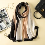 Top selling flower printed silk scarf custom new arrival high quality fashion silk scarf in stock