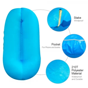 Travel Camping Inflatable Air Lazy Sofa Lounger Sleeping Bed Air Filling Sun Lounger Bag Beach Inflatable Sofa Chair