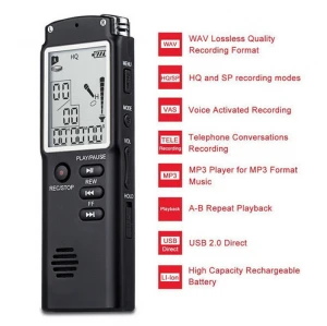 trending mini voice recorder audio recorder digital voice recorder 8gb 1536kbps