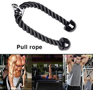 Tricep Rope Abdominal Crunches Cable Pull Down Laterals Biceps Muscle Training Fitness Body Building Gym Pull Rope