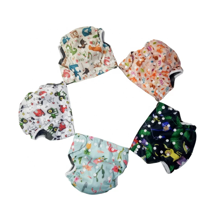 two pocket channel AIO Fast delivery cheapest breathable washable baby cloth diaper with snap insert reusable cloth nappies
