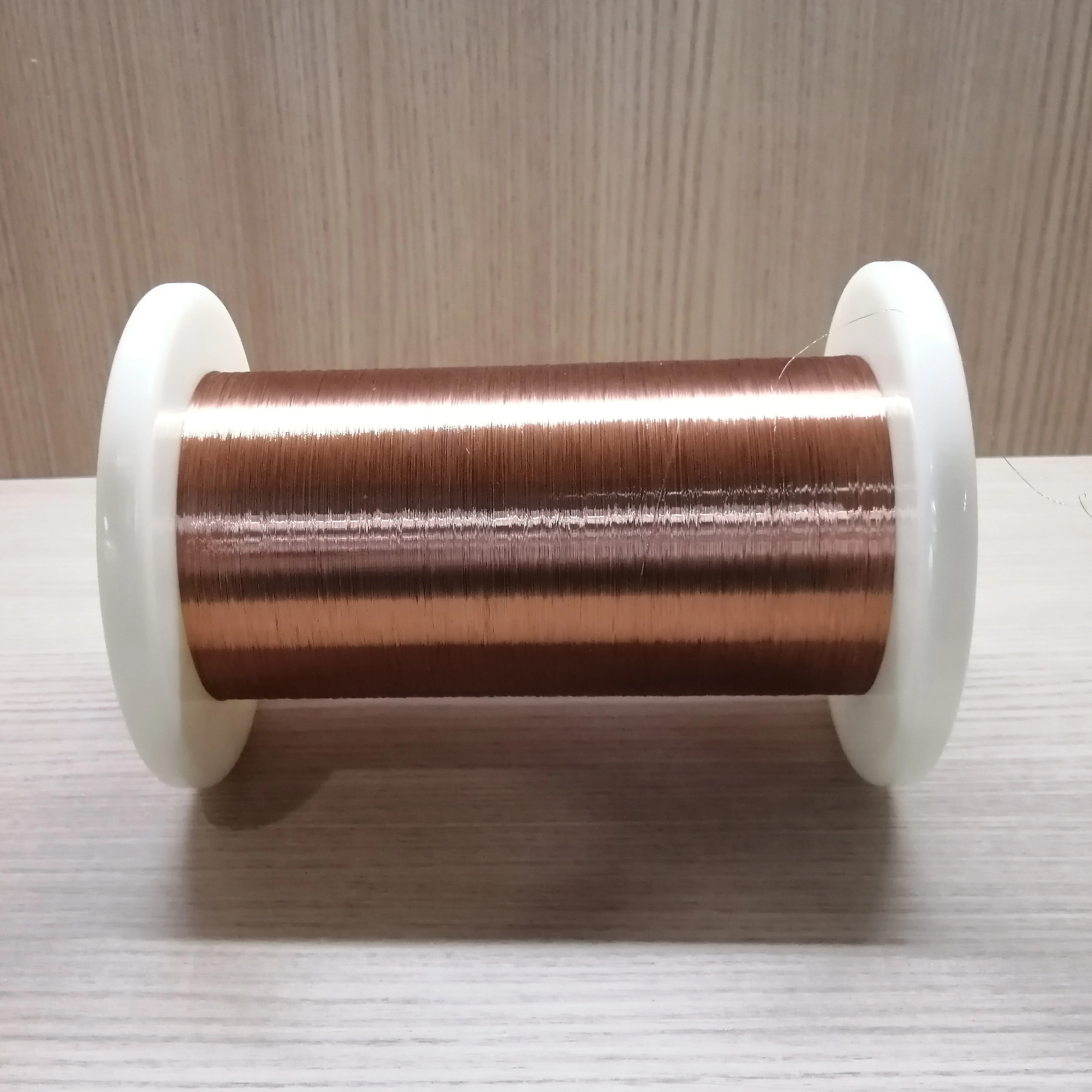 Ultra-fine enameled wires 0.075mm Polyesterimide enameled round copper wires with self bonding layer.