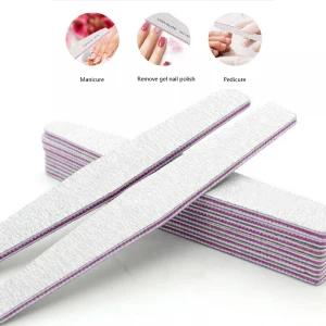 universal double sides emery nail file 100/180 grit / nail file custom logo / nail filer for manicure pedicure tools
