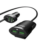 Usb car charger with cable/car charger 4 usb port car charger