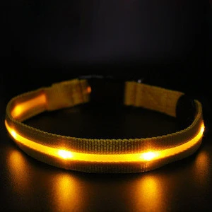 usb rechargeable  led  dog leashes and collars Flashing Lights Glowing in Dark Make Pets Safe from Danger at Night