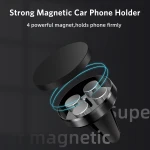 USLION  Universal Air Vent Aluminium Alloy 360 Rotation Magnetic Car Mobile Phone Vehicle Mount