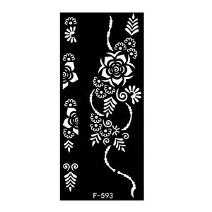 Various Customized Shaped Glitter Henna Tattoo Stencils Template Hollow Sticker Accepted Airbrush Adult People Body Art