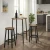 Import VASAGLE Industrial Design 25.6 Inch Tall Steel Frame Rustic Brown Bar Stools wooden High bar chair for Kitchen Dining from China