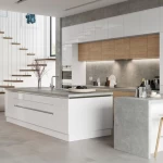 Vermonhouzz 2021 Unique Customized Kitchen Cabinet Concealed Handle Kitchen Cupboard Furniture