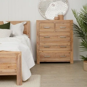 Vietnam Supplier OEM Modern American Bedroom Furniture Acacia Solid Wood Chest of Drawers Dresser Home Furniture Wooden