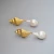 Import Vintage antique finish gold plated fresh water baroque pearl conch shape sea shell earrings unique stylish fashion jewelry from China