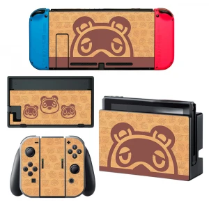 Vinyl Screen Skin Animal Protector Stickers for Nintendo Switch NS Console with Controller and Stand Holder Skins