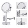 Wall mounted hand tabletop 3in1 bathroom led lighted cosmetic vanity makeup mirror