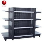 Wall shelf wood supermarket gondola shelving rack round display shelves