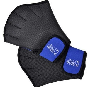 Water Sports Surfing Webbed Swimming Gloves AID Paddle Training Fingerless Gloves