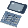 Waterproof 7 Pin H=7.38mm SMT Push Pull Type With Cato Tray Nano Sim Card Connector
