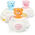 White Cloud Bath Toy for Toddlers Cloud Rain Toys Bathtub and Swimming Pool Bath Time Toys Gift(Elephant,Bear,Pig)