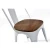Import White Designer Metal chair with wooden seat In living Room Furniture from India