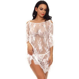 White Explosion Lace Hanging Neck Strap Sexy Lingerie Women Sexy Underwear
