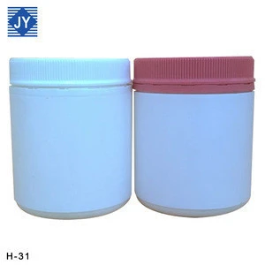White round 500ml hdpe wide mouth medicine pills plastic jars &amp; bottle with tear off cap seal lid manufacturer