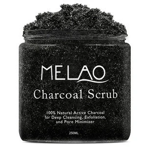 Whitening Dead Sea Salt Active Bamboo Charcoal Facial and Body Scrub
