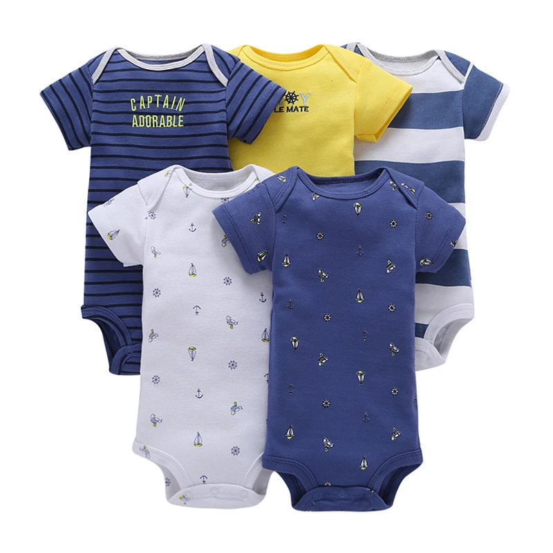Wholesale 100% Cotton Short Sleeve Infant Baby Suit Newborn Baby Clothes Baby Rompers