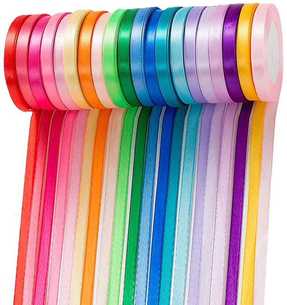 Wholesale 1/8 -2 inches woven polyester satin celebrate it 100% silk ribbon,other colors and size are available