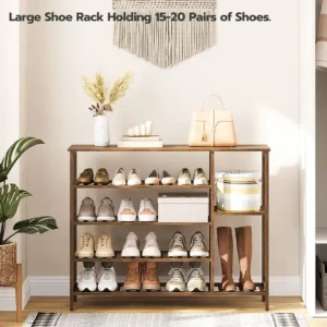 Buy Wholesale Bamboo Tier Shoe Stand Rack Online Holds 16-20