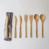 Wholesale bamboo cutlery set / bamboo camping flatware set with spoon fork knife