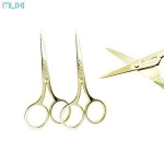 Wholesale Beauty Personal Makeup Scissors Small Gold Stainless Steel Trimming Scissors