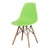 Import wholesale bright colored chairs cheap plastic wooden legs dining chair for sale from China