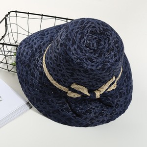 Wholesale Cheap Folding Wide Brim Beach straw hat for women