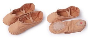 Wholesale Cheap Low MOQ Kids Tan Color Soft Ballet Shoes Dance