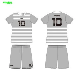 Wholesale Club 100% Polyester Mesh T-shirt Team Design Football Kits Soccer Custom Sublimated Jersey