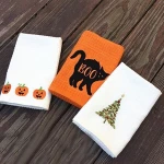 wholesale Custom 100% cotton Waffle embroidery kitchen tea towels