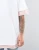 Import wholesale custom colors cheap item Contrast Sleeves drop shoulder longline oversized plain white tshirt from China