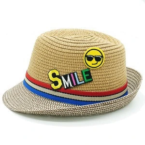 Wholesale Fashion Kids  Panama  Hat Paper Straw Hat