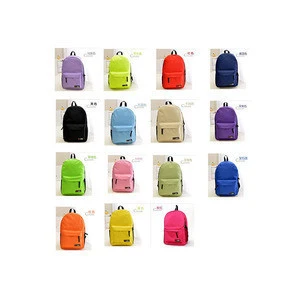 Wholesale fashion multi color canvas school backpack, women travel backpack bag