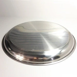 wholesale flat bottom elegant seafood tray stainless steel plate set