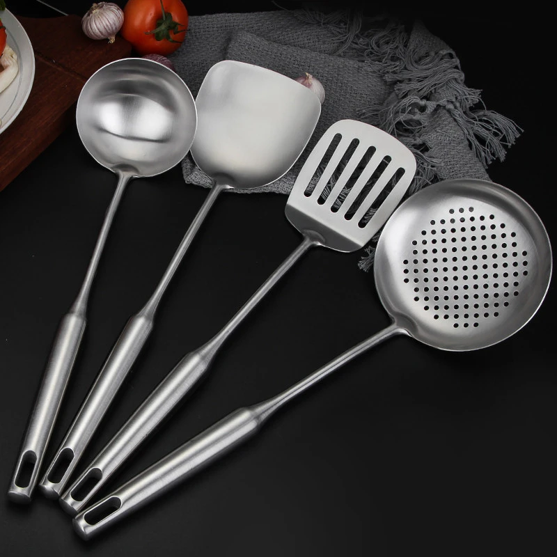 Wholesale Matt Polish Kitchen Accessories Customized Logo Cooking Utensil Set