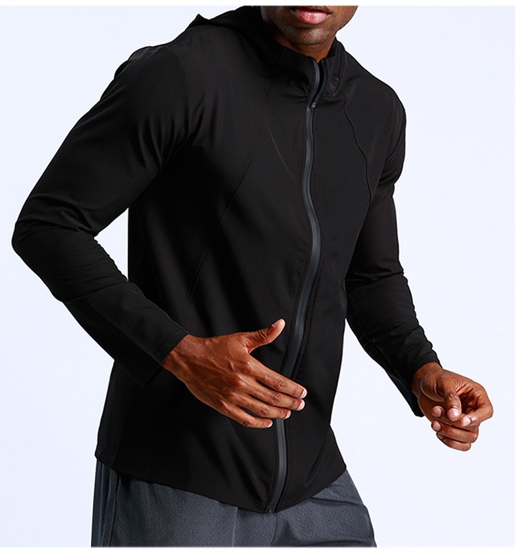 Wholesale men&#x27;s outdoor jacket fitness jogging sportswear basketball football sports custom logo men&#x27;s zipper jacket