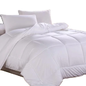 wholesale modern luxury cheap comforter warm hotel solid color 100% cotton white bedding sets