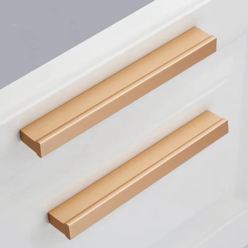 Wholesale Modern Style Golden Aluminium Drawer Hardware Bedroom Kitchen Furniture aluminium profile cabinet handles