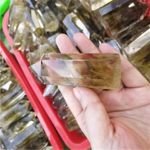 Wholesale Natural Clear Citrine Crystal Wand Quartz Citrine Crystal Point