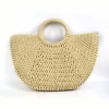Wholesale New style trending rattan straw beach bags tote large shoulder handbags women summer purses 2021 with round handle