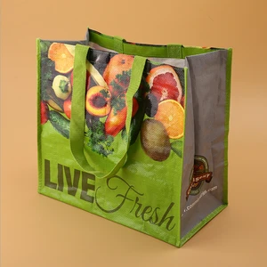 Wholesale Promotional Cheap Logo Printed Reusable Waterproof Bulk Laminated Tote Bag/ Shopping Bag/PP Woven Bag with Handle