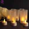 Wholesale rechargeable electric led tealight gift candle with cups
